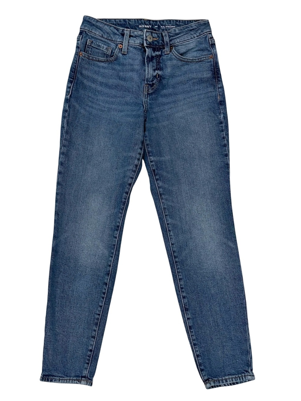 Old Navy Women's Size 00 OG Straight Leg High Rise Denim Jeans with Secret Slim